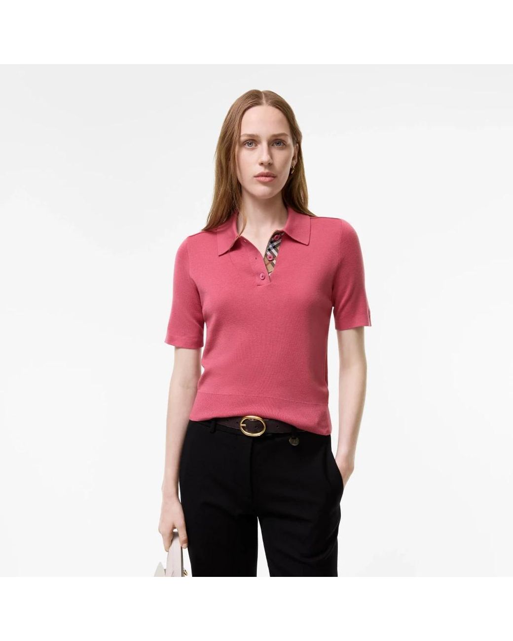 Burberry Pink Polo Shirts