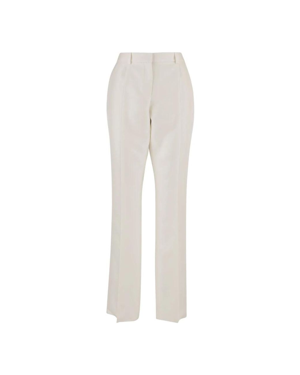 Balenciaga White Straight Trousers