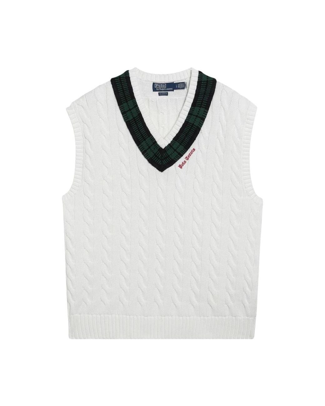 Polo Ralph Lauren White V-Neck Knitwear for men