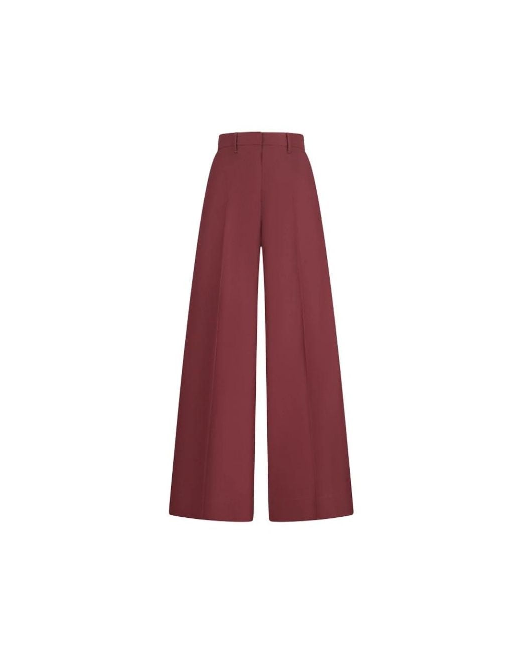 Max Mara Red Wide Trousers