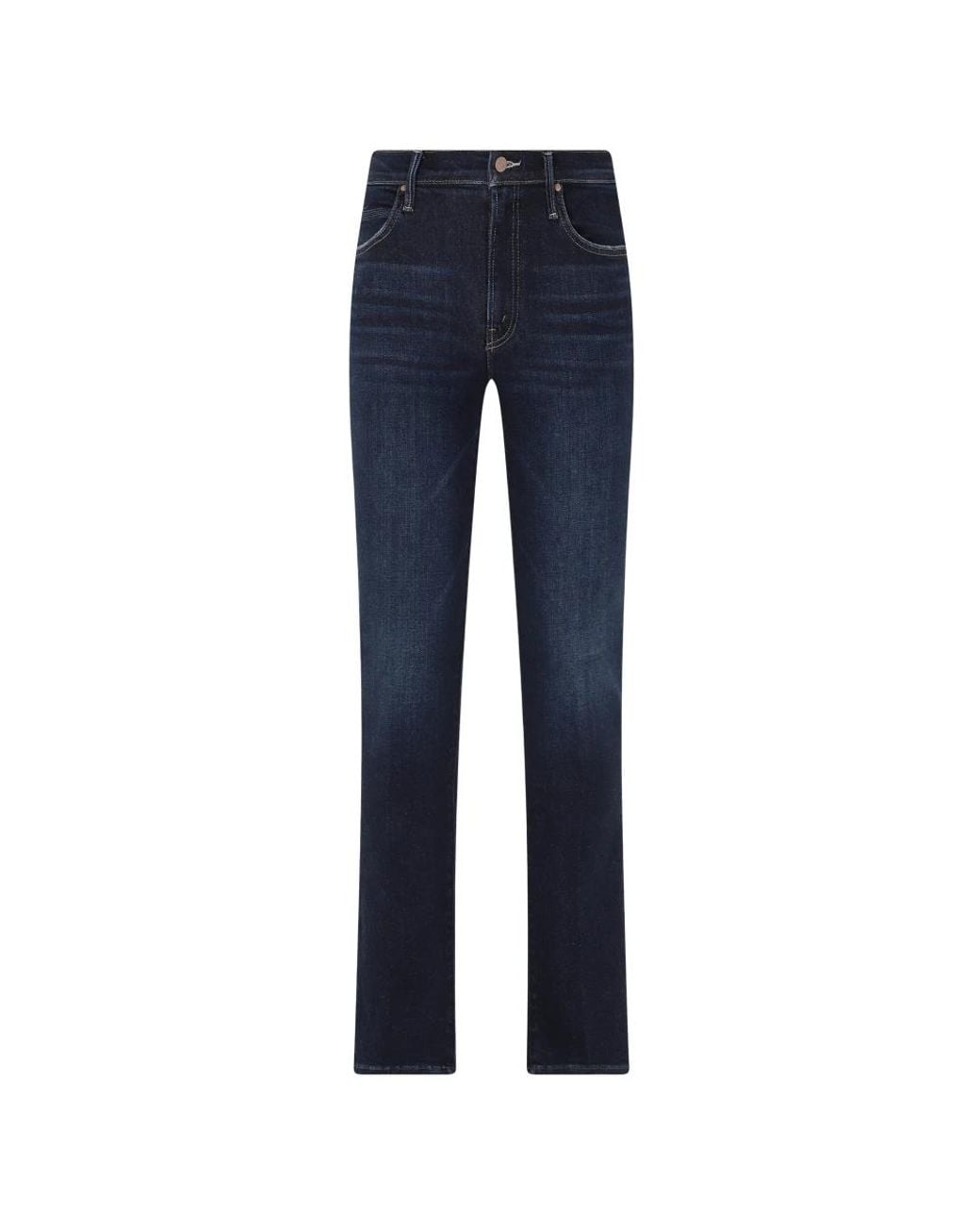 Mother Blue Straight Fit Jeans