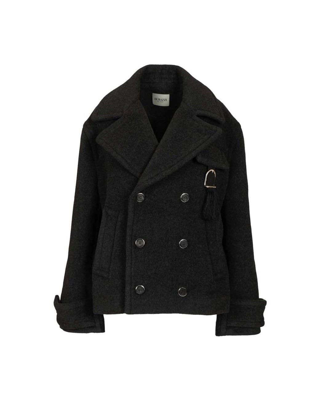 DURAZZI MILANO Black Double-Breasted Coats
