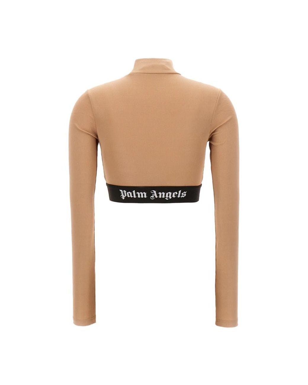 Palm Angels White Long Sleeve T-Shirts