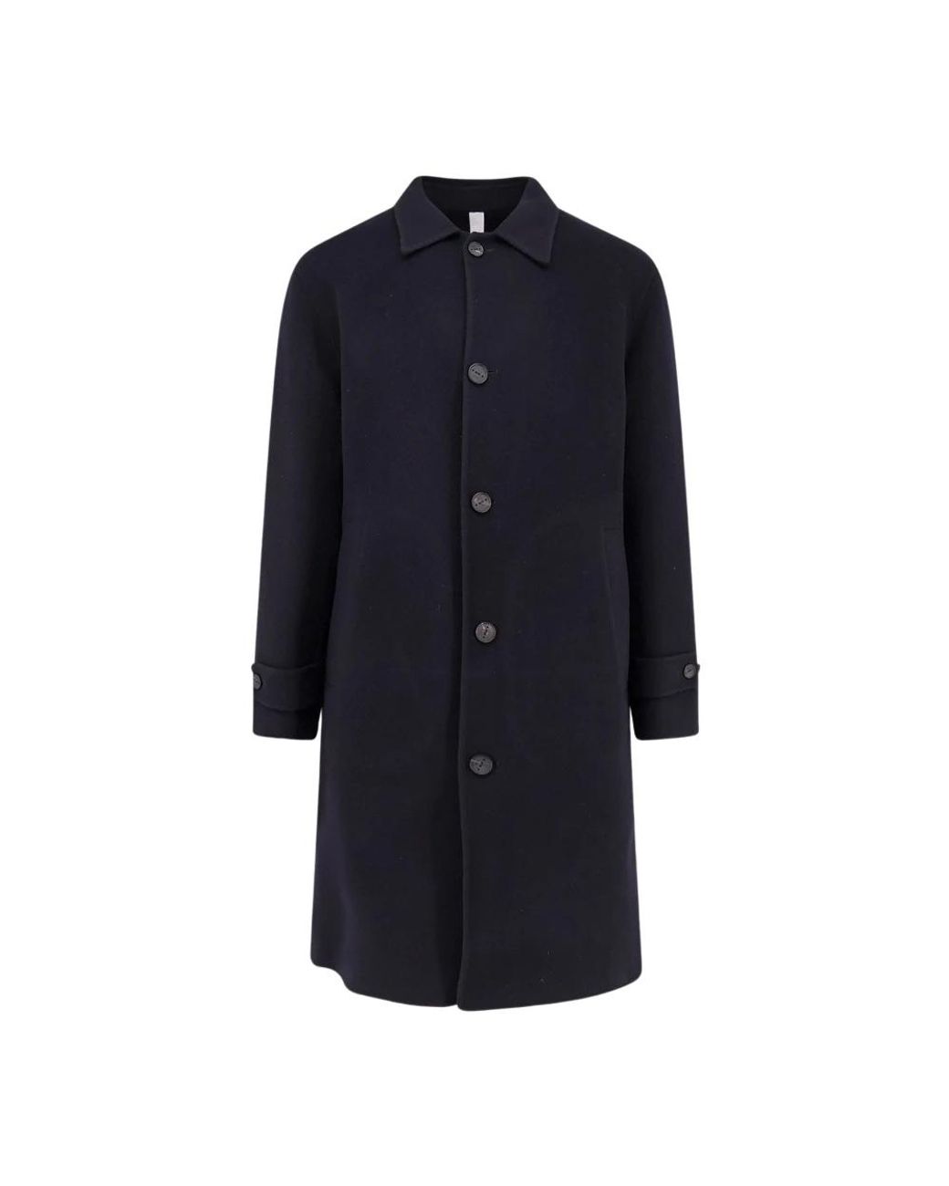 Hevò Blue Single-Breasted Coats for men