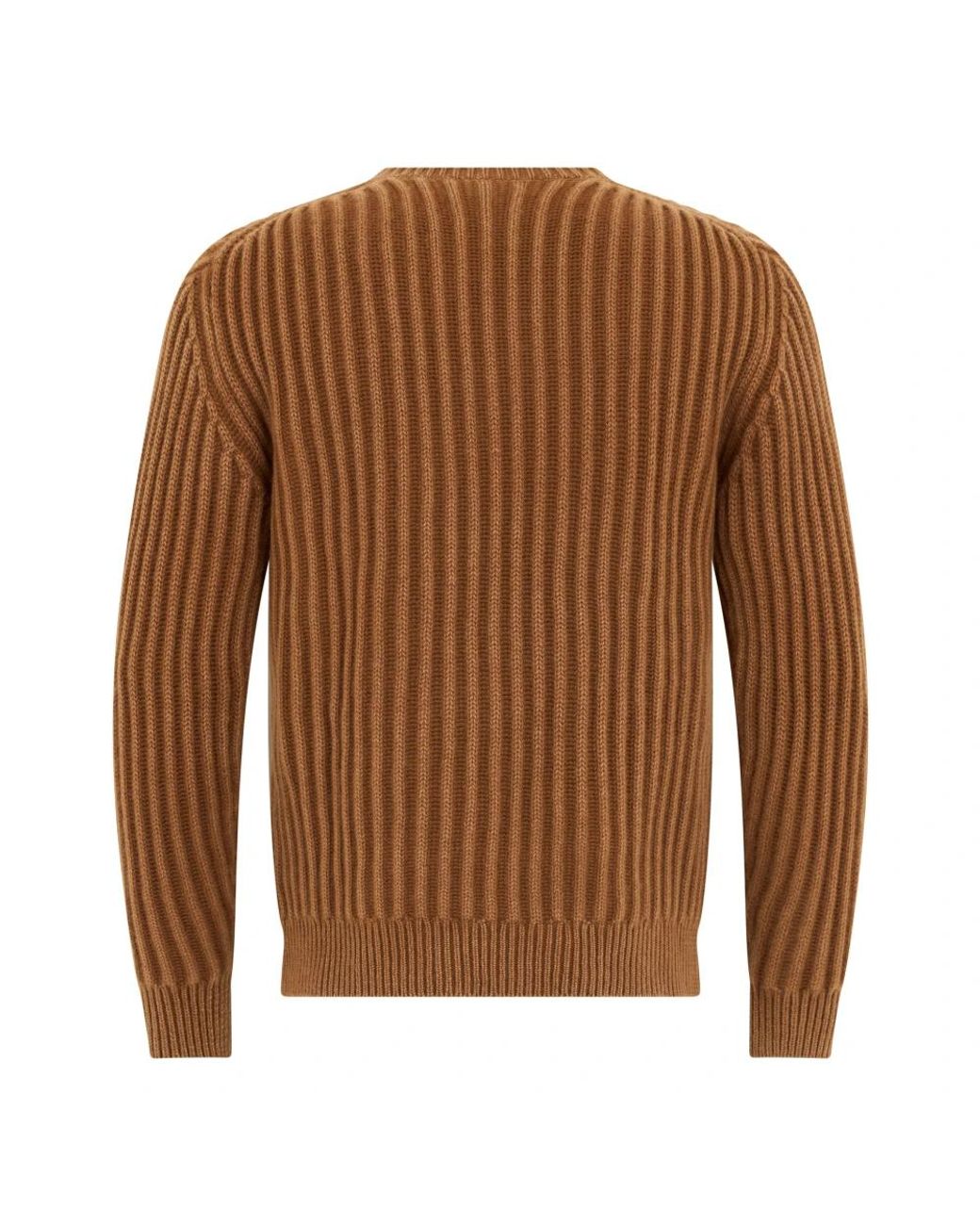 Fedeli Brown Round-Neck Knitwear for men
