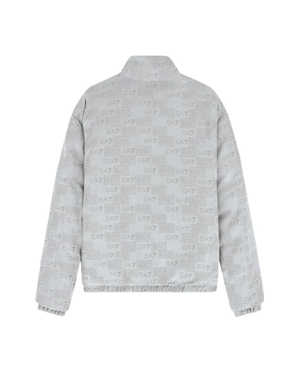 EA7 Gray Winter Jackets for men