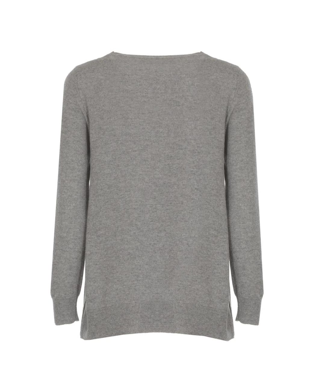 Kangra Gray Round-Neck Knitwear