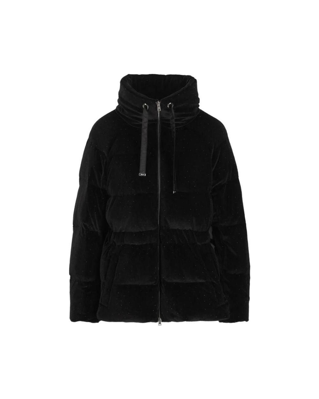 Herno Donsjack Met Trechtersluiting in het Black