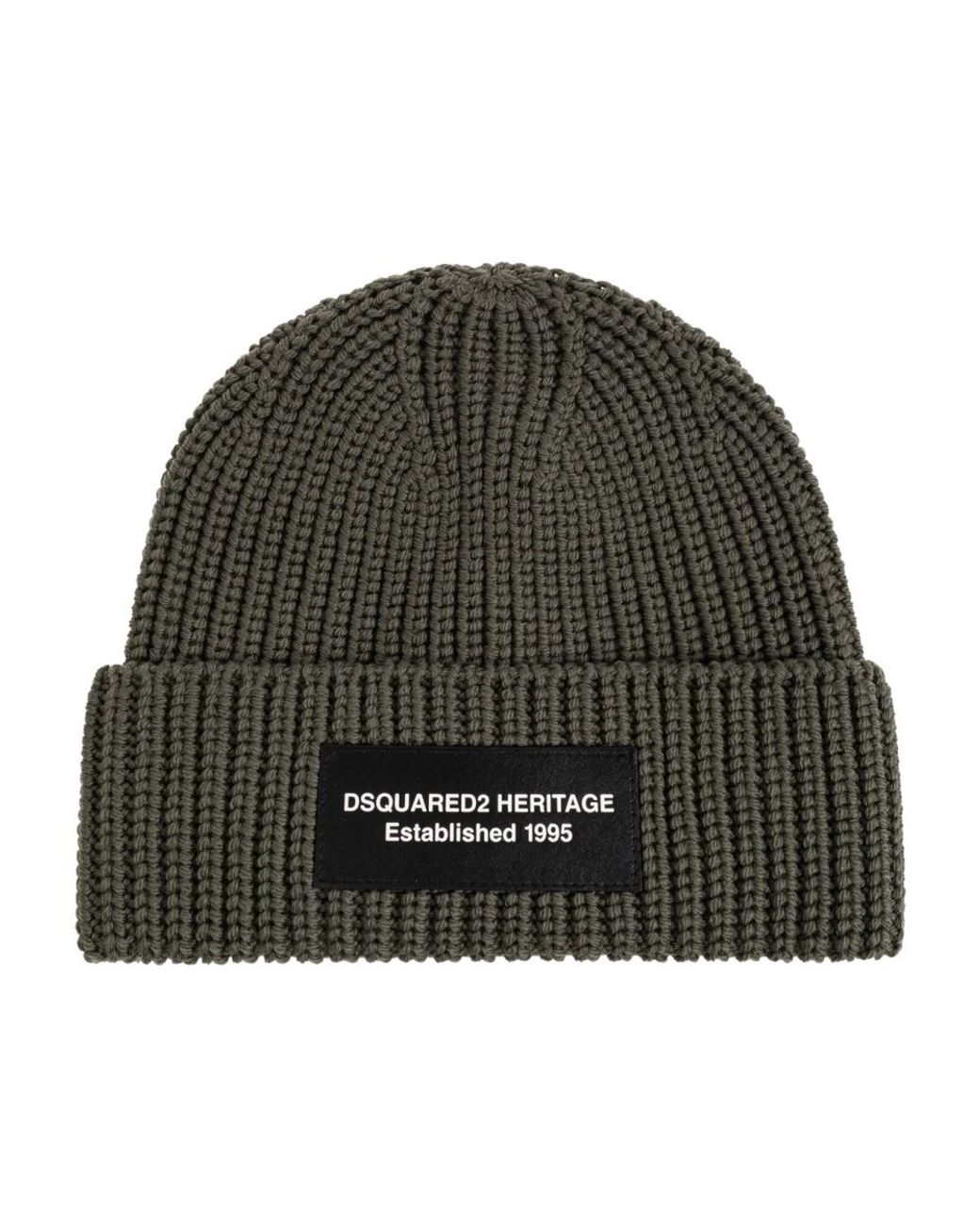DSquared² Beanie Mit Logo-Patch in Green für Herren