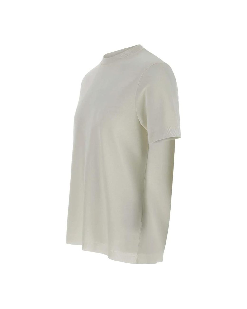 Herno Witte Katoenen Crew Neck T-Shirt in het Gray voor heren