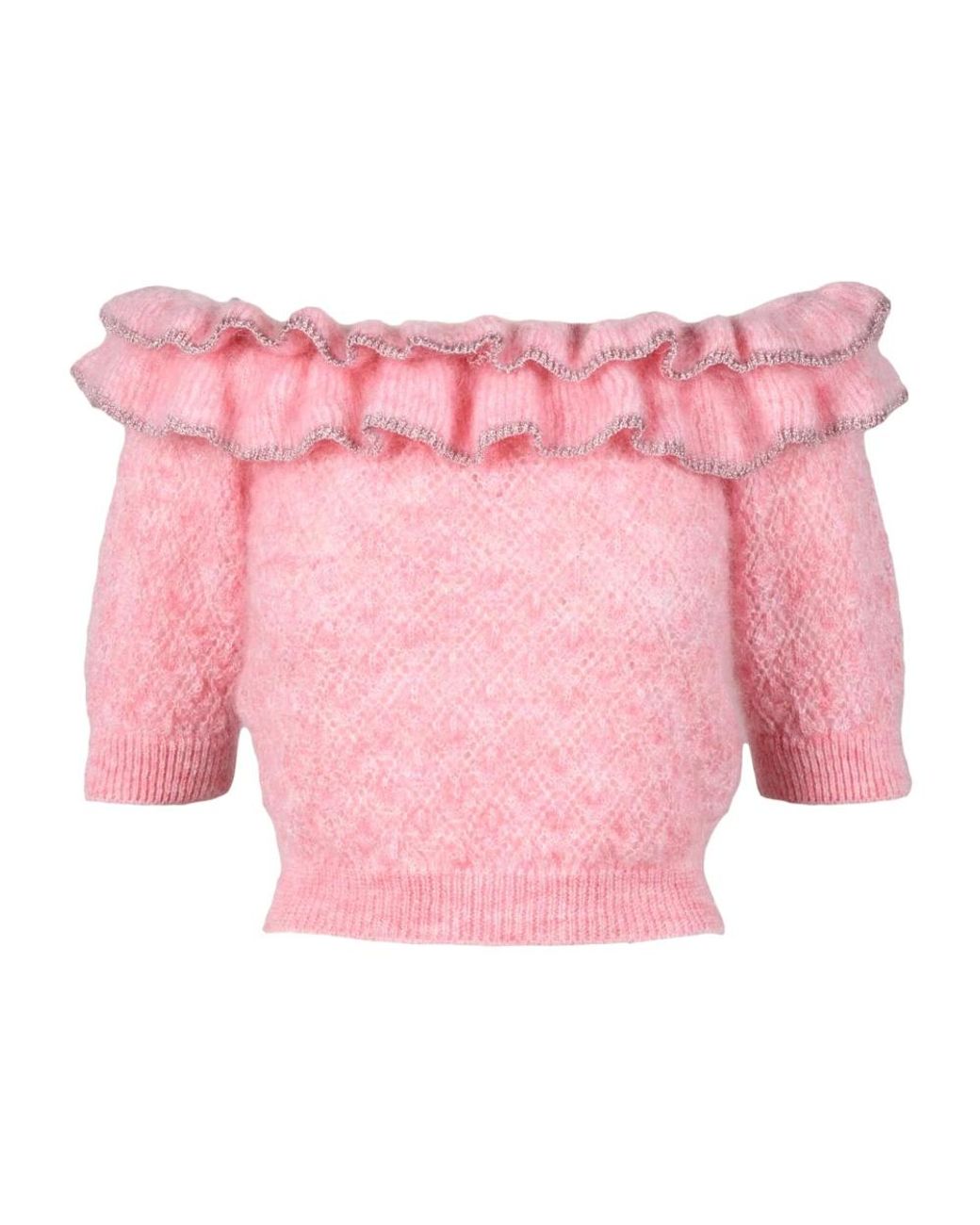 Alessandra Rich Pink Round-Neck Knitwear