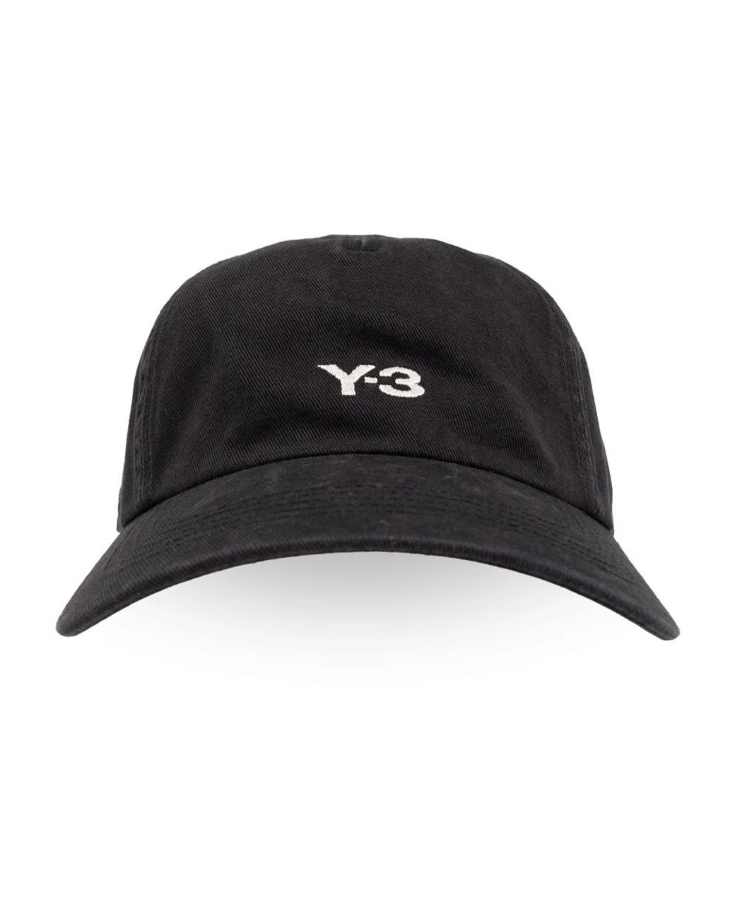 Y-3 Black Baseballkappe mit logo
