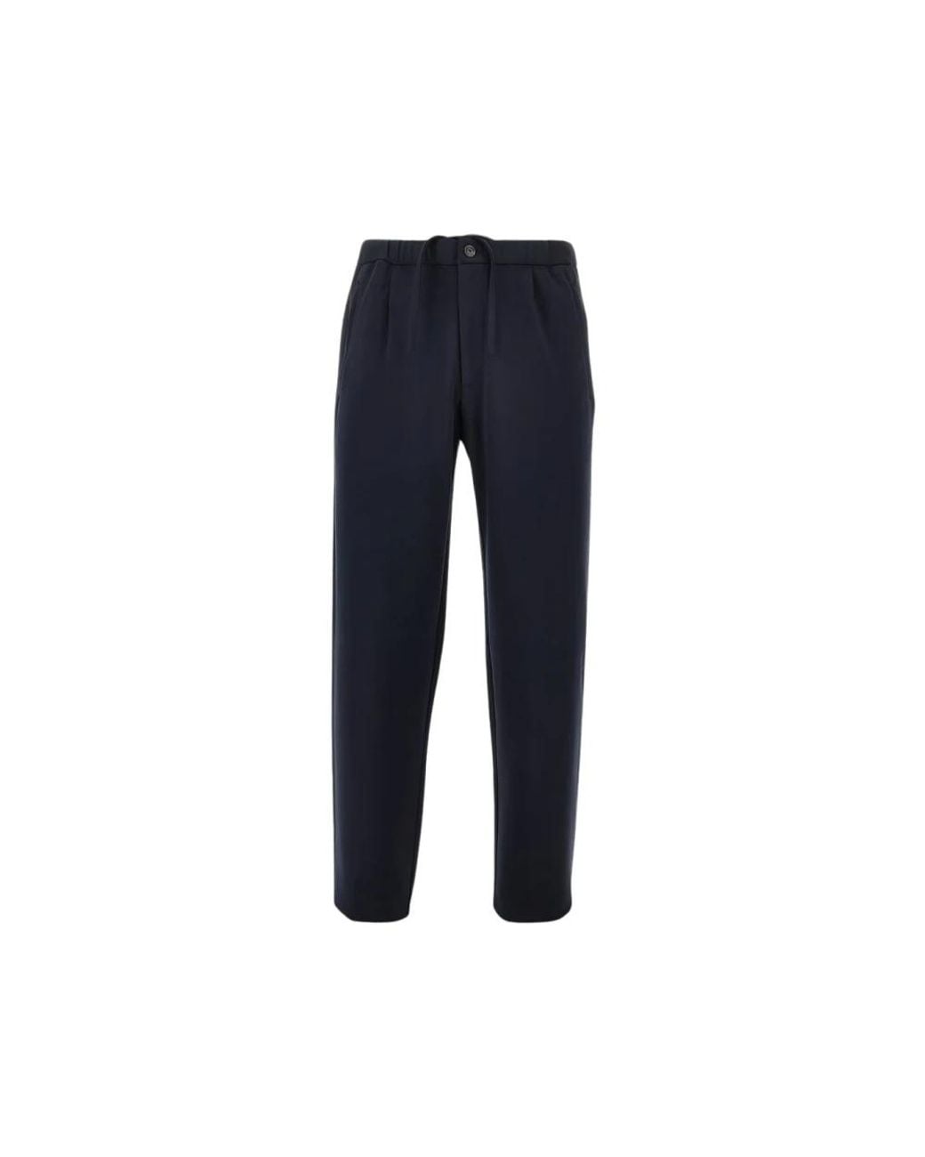 Emporio Armani Blue Straight Trousers for men