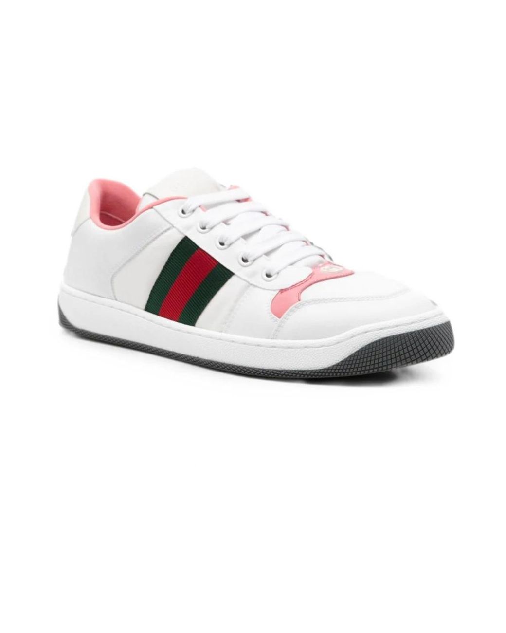 Gucci White Screener Sneakers