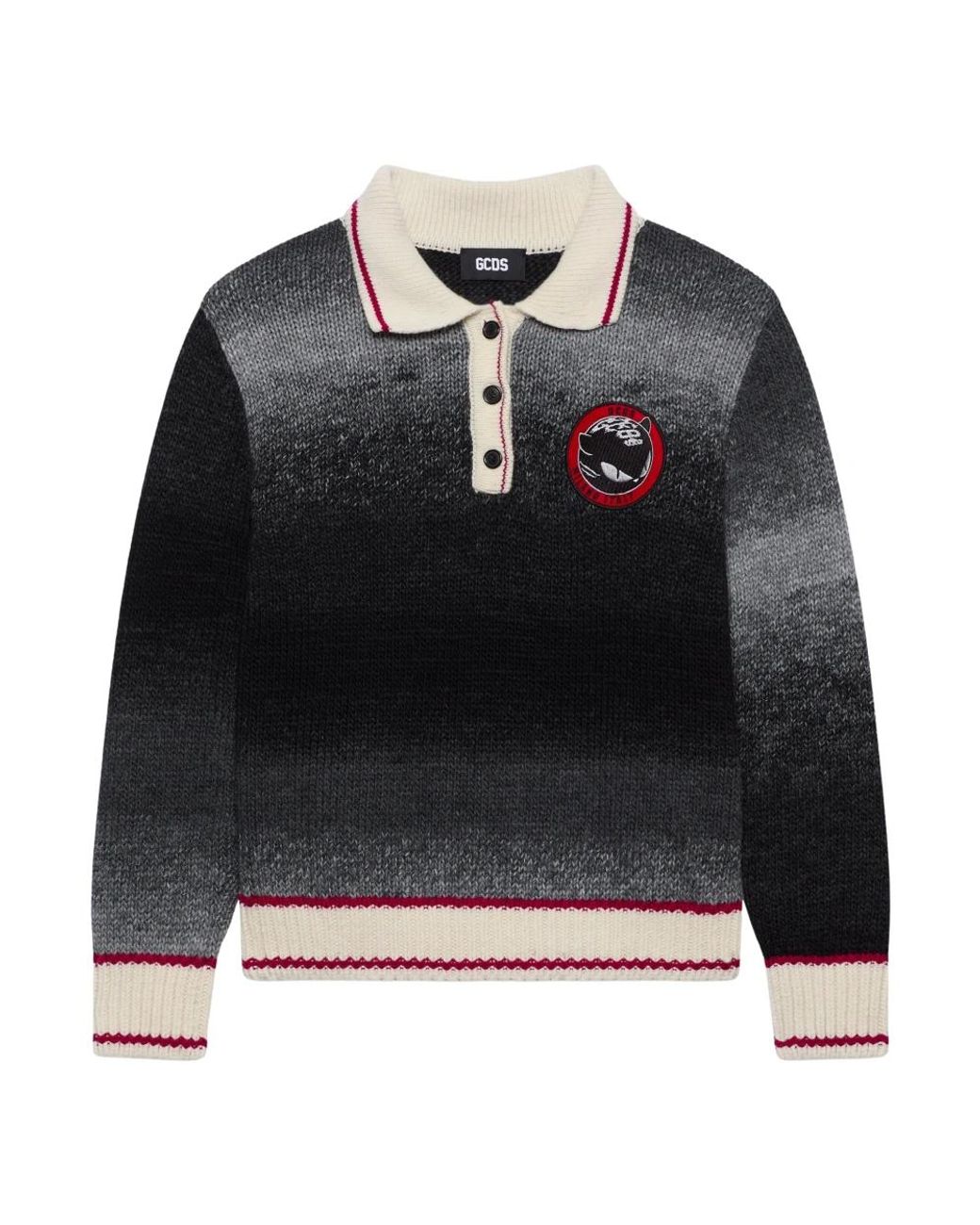 Gcds Black Round-Neck Knitwear