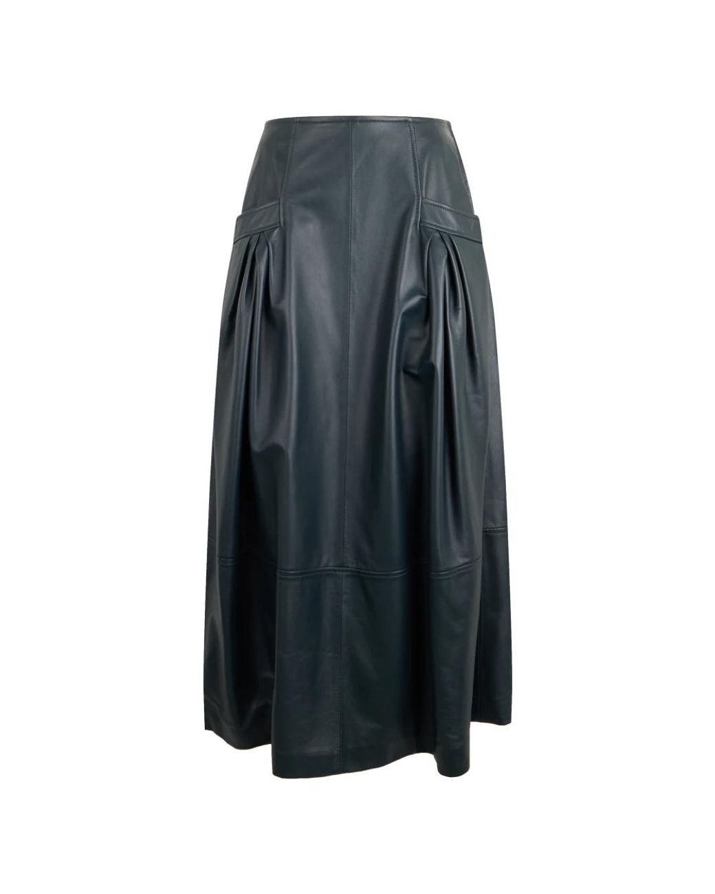 Alberta Ferretti Gray Leather Skirts