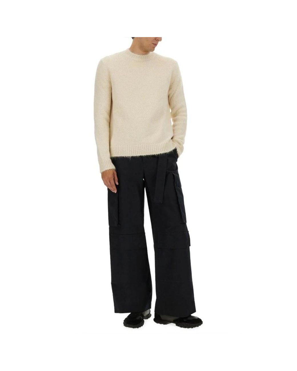 Jil Sander Natural Round-Neck Knitwear for men
