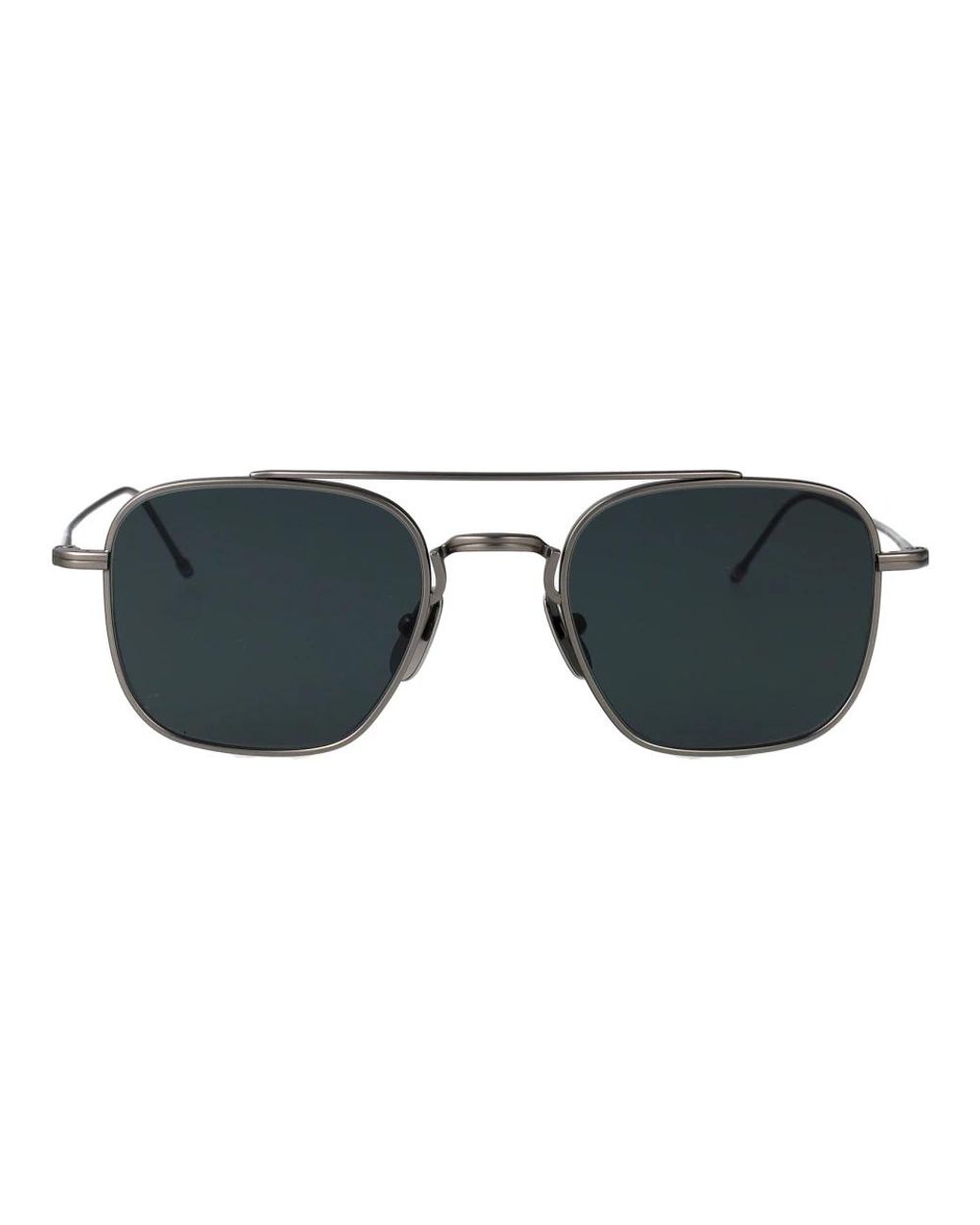 Thom Browne Black Titanium Squared Aviator Sonnenbrille