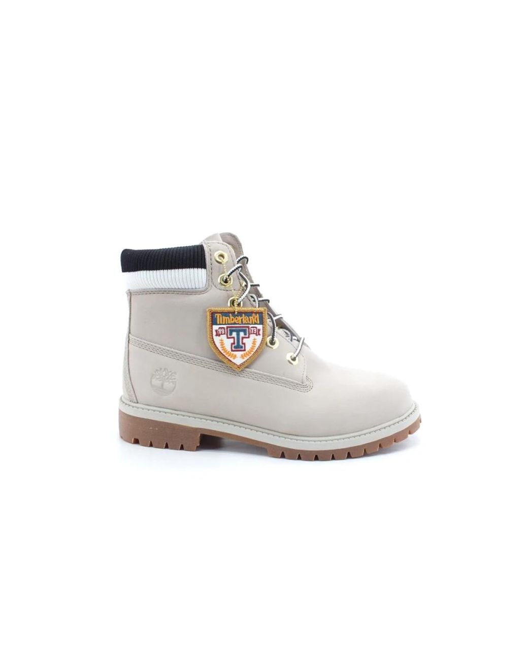 Timberland White Lace-Up Boots