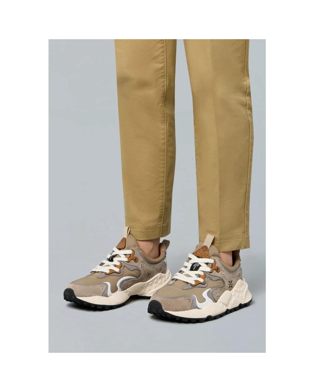 Flower Mountain Natural Sneakers for men