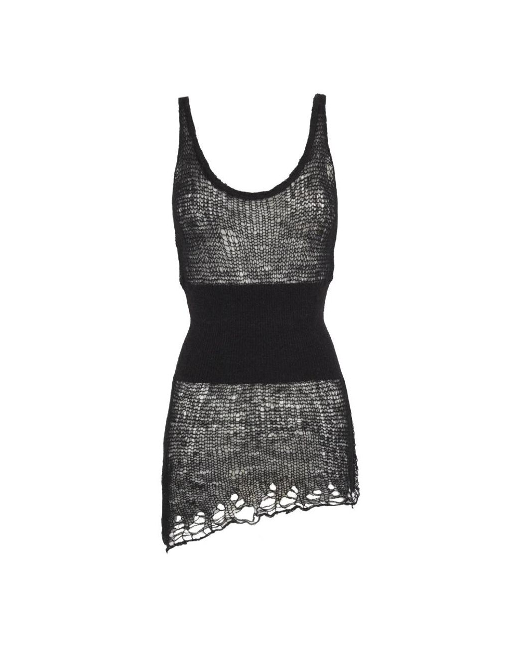 Cortana Black Sleeveless Tops