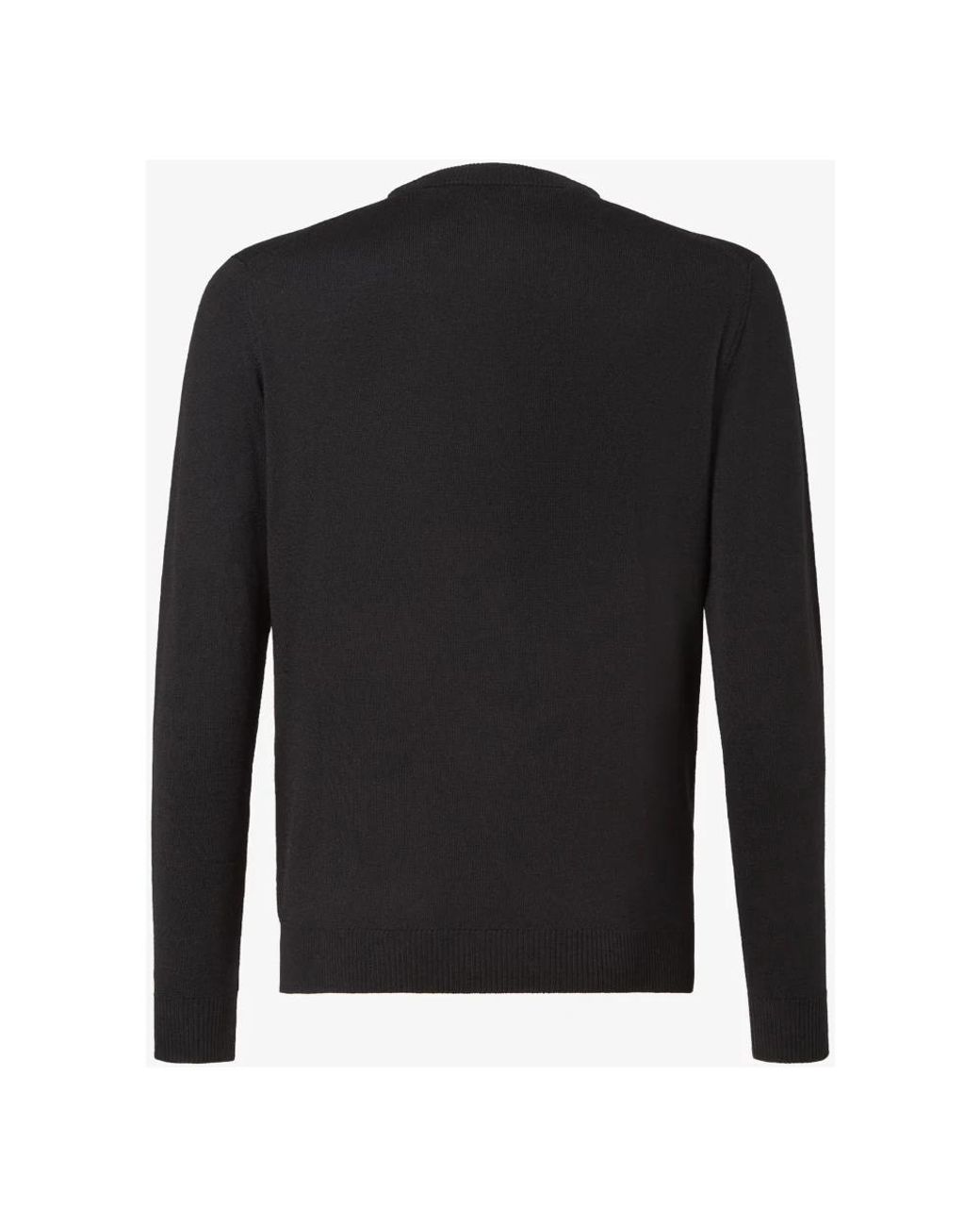 Fendi Black Round-Neck Knitwear for men