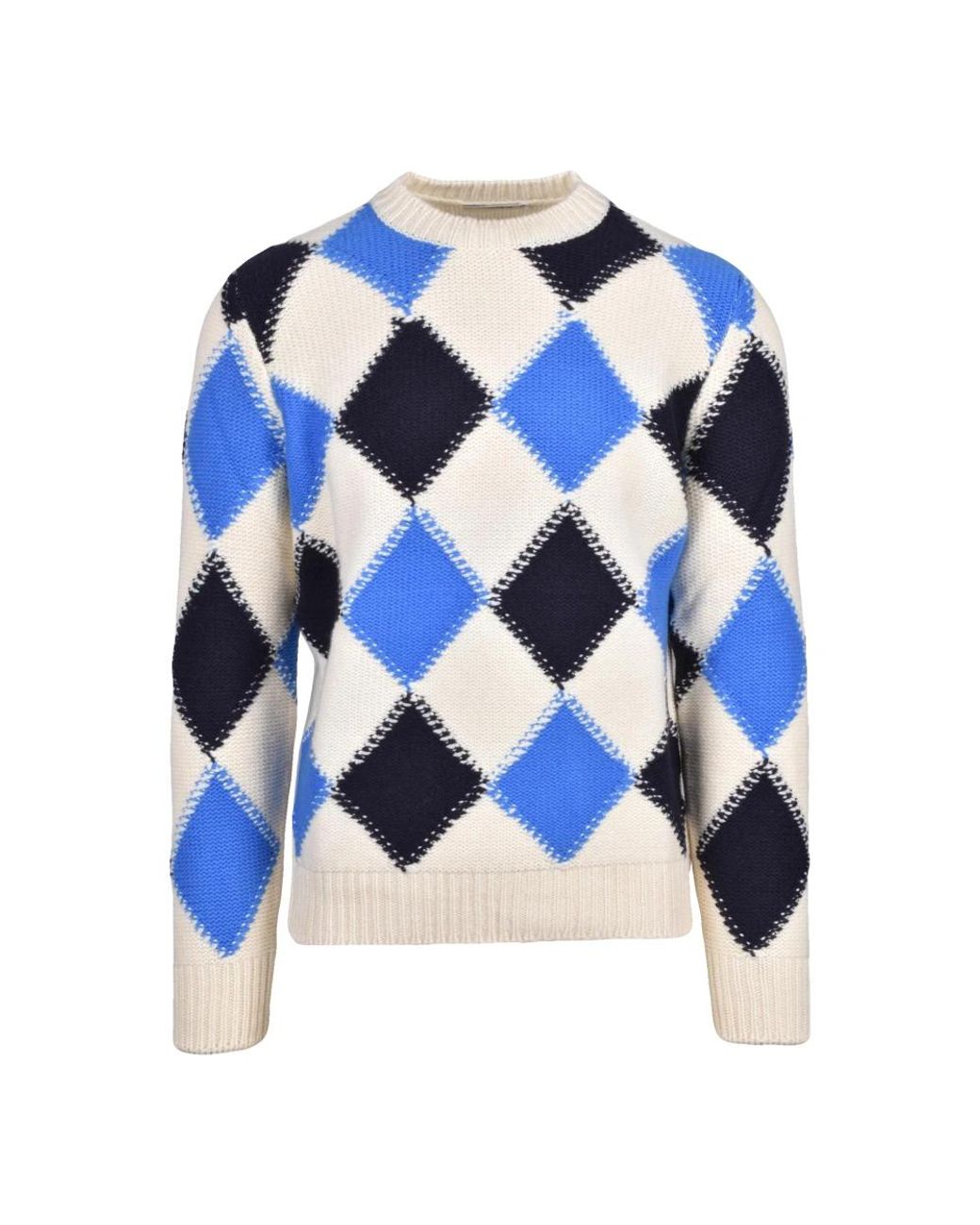 Kangra Blue Round-Neck Knitwear for men