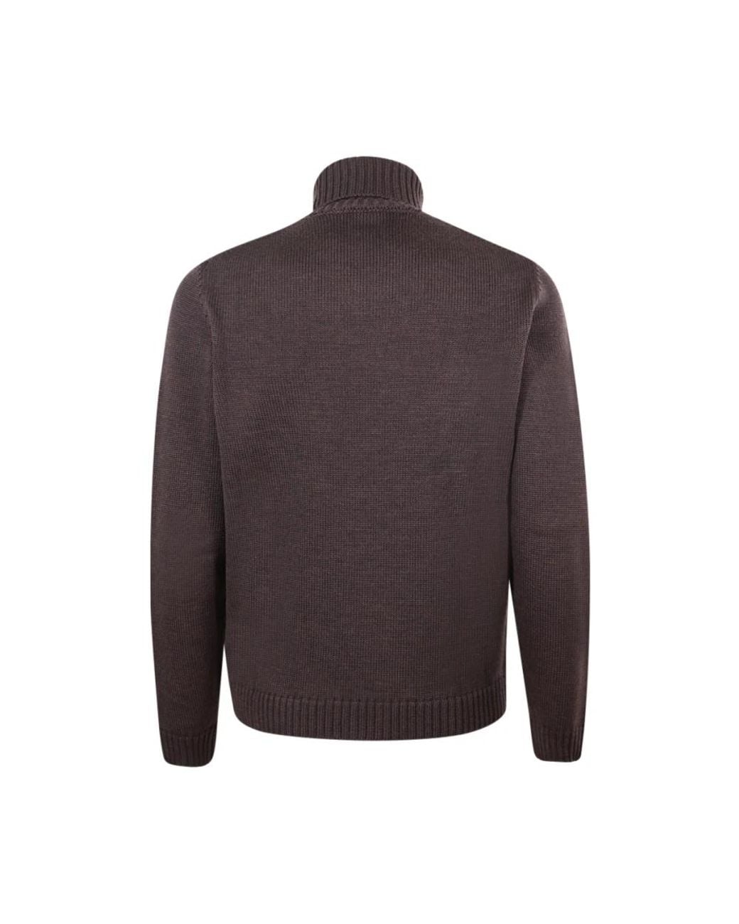 Zanone Gray Turtlenecks for men
