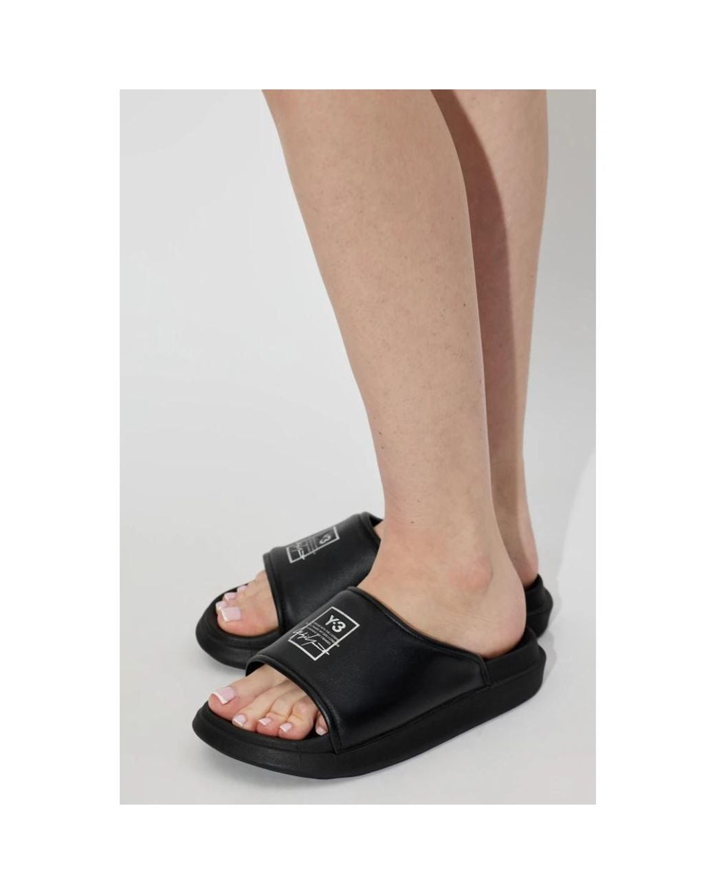 Sliders di Y-3 in Black da Uomo