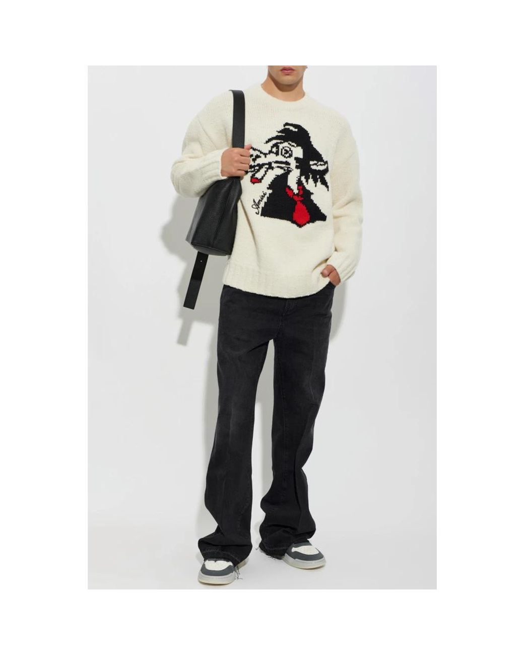 Amiri Gray Round-Neck Knitwear for men