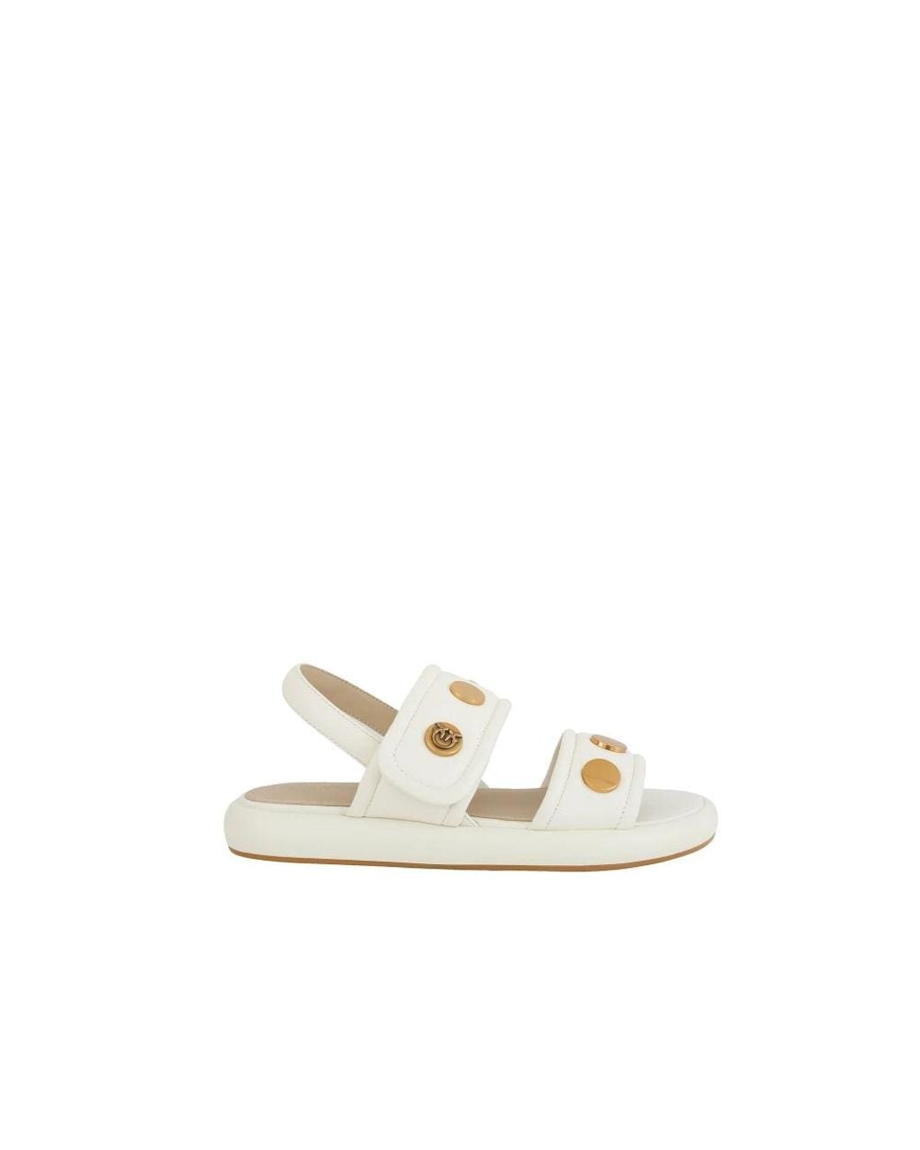 Pinko White Flat Sandals