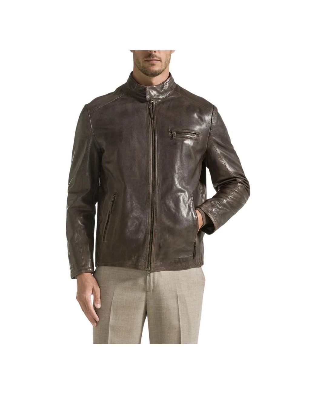 Leather Jackets Seventy pour homme en coloris Brown