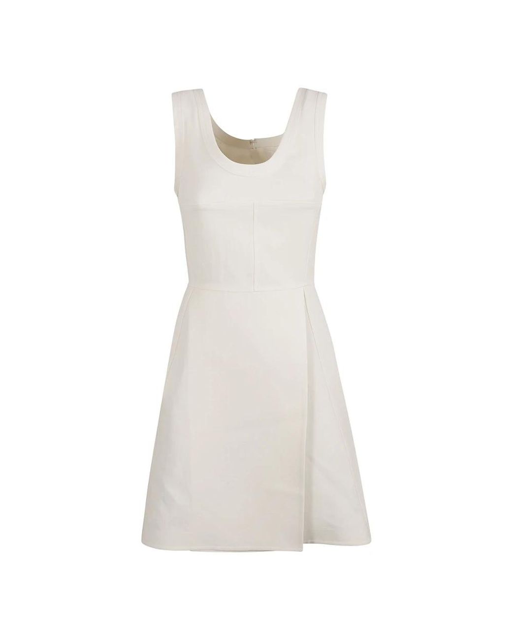 Jil Sander White Short Dresses