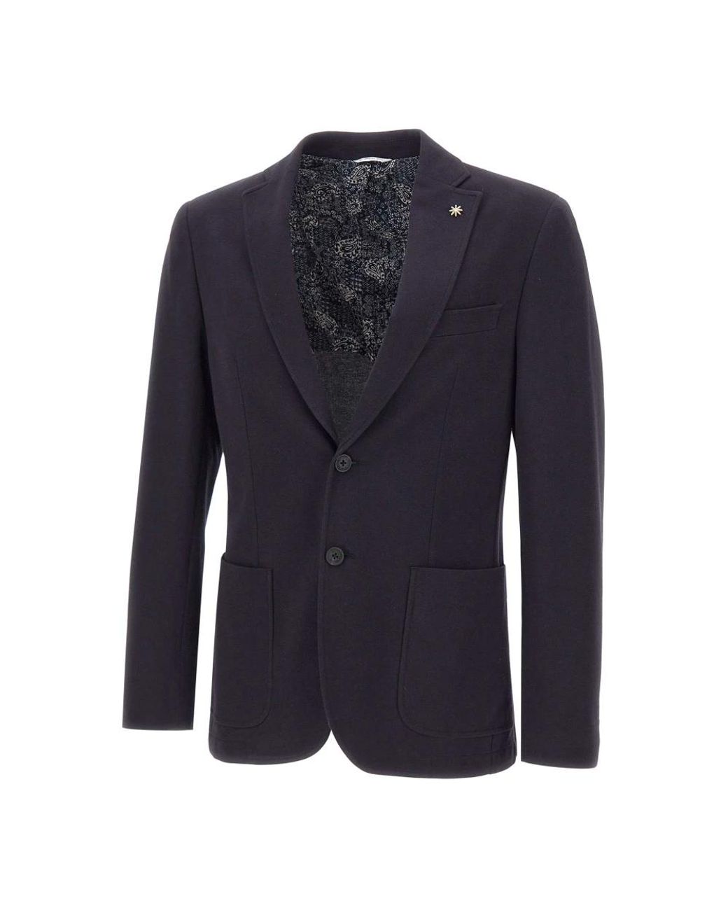 Manuel Ritz Single-Breasted Blazer in het Blue voor heren