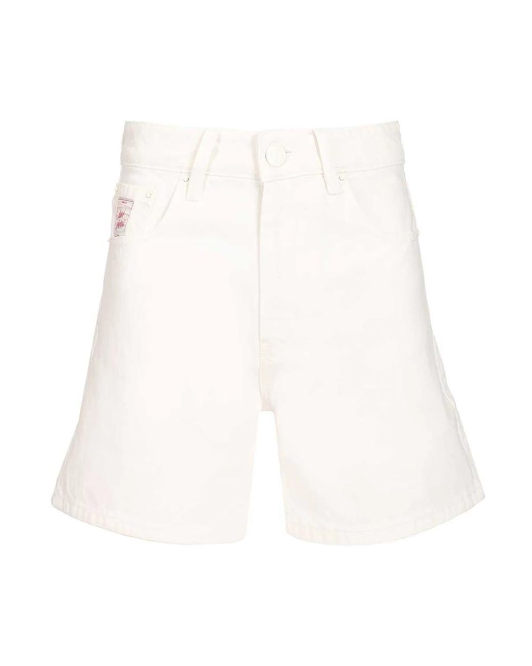 AMI White Denim Shorts