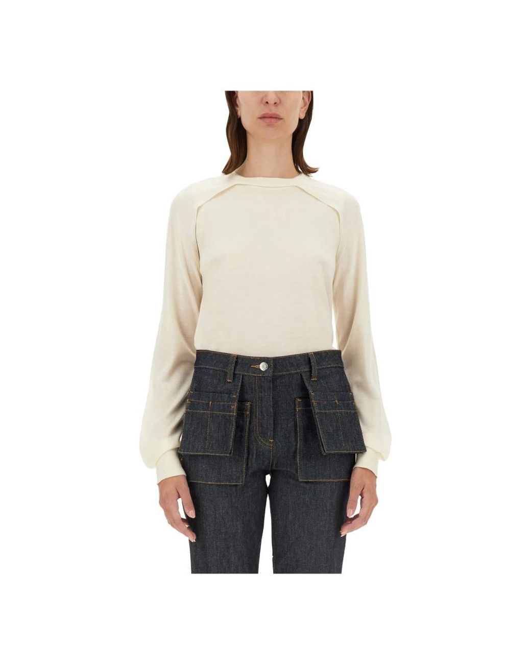 Helmut Lang Gray Round-Neck Knitwear