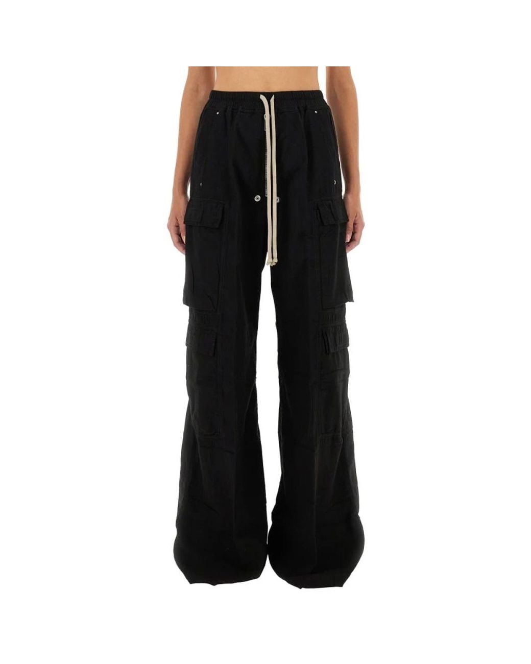 Rick Owens Black Wide Trousers