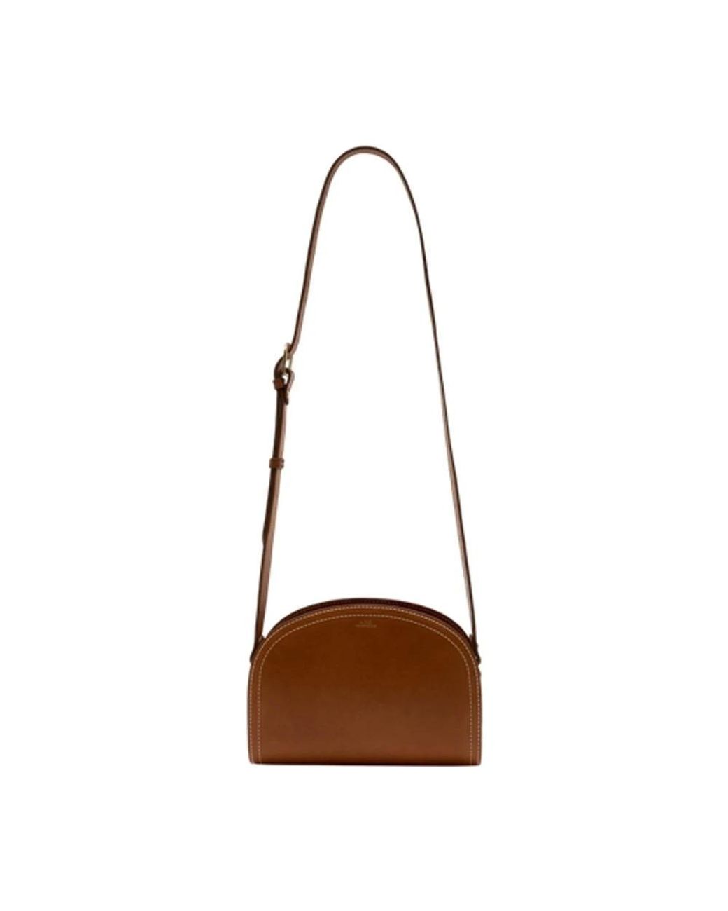 A.P.C. Brown Demi Lune Crossbody Bag