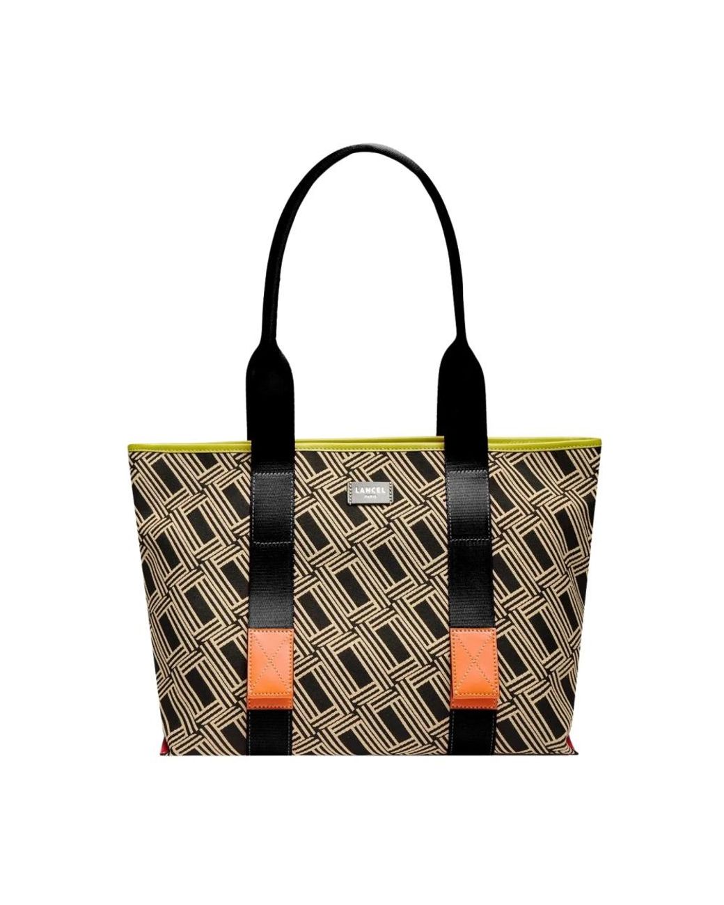 Lancel Black Mistral Rollable Tote