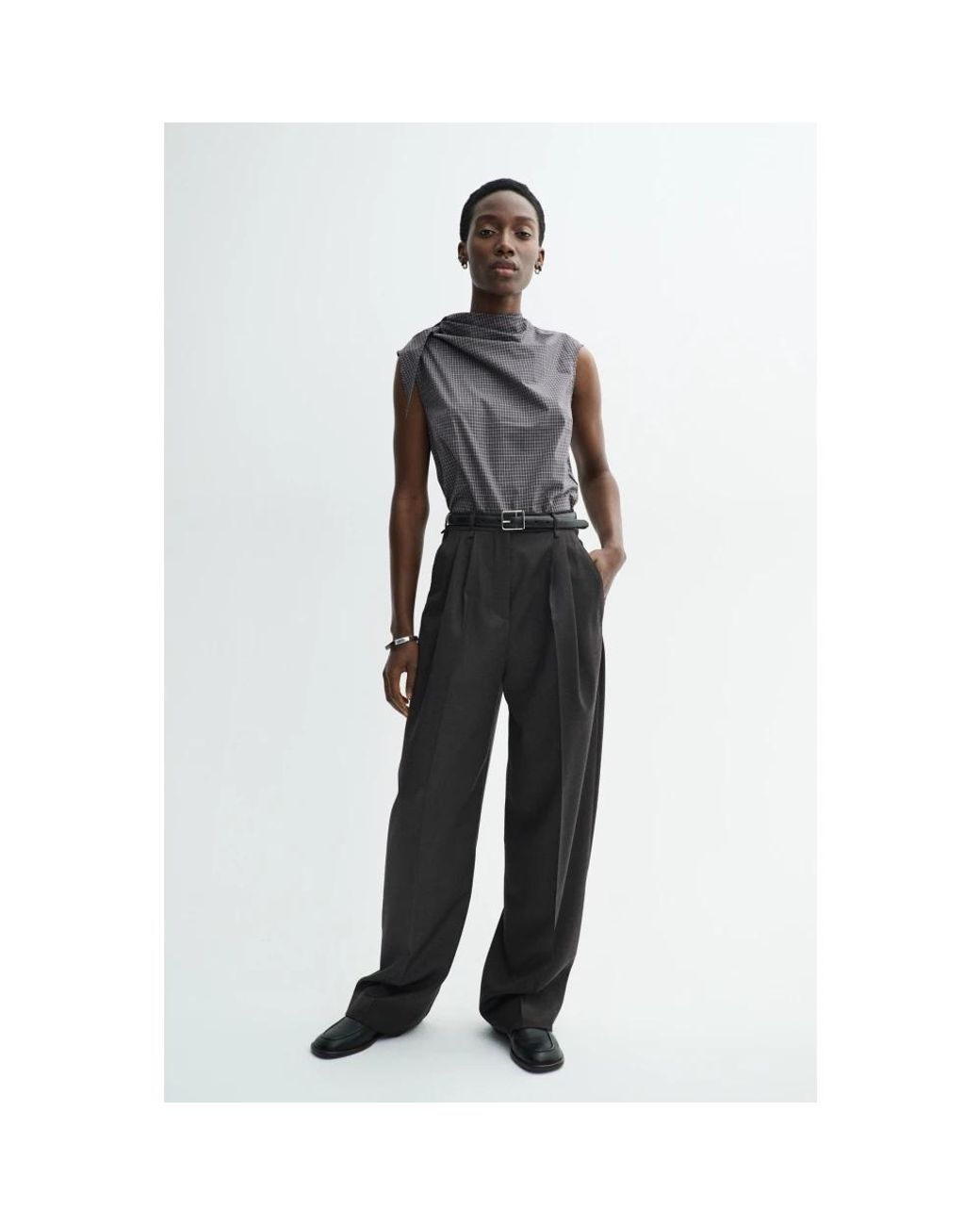 Mark Kenly Domino Tan Black Wide Trousers