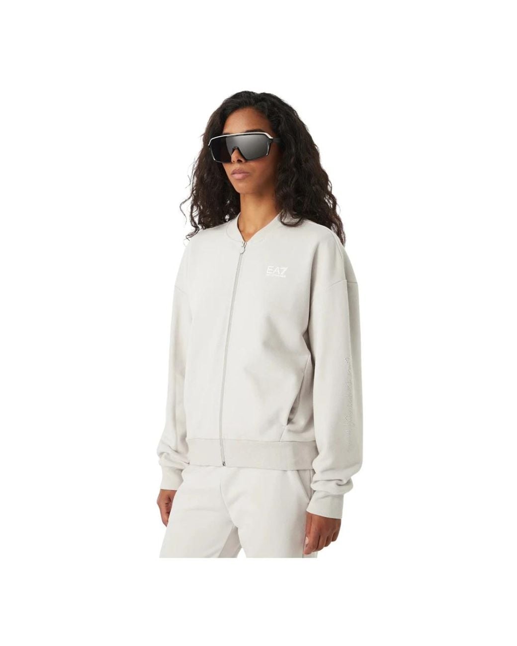 EA7 White Zip-Throughs