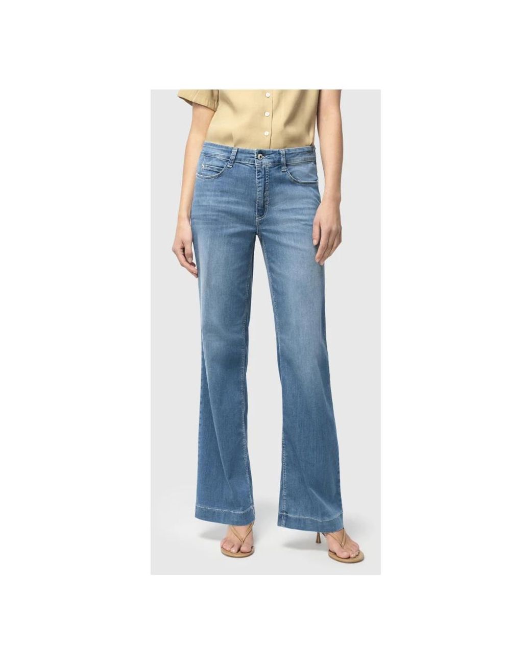Straight Jeans M·a·c en coloris Blue