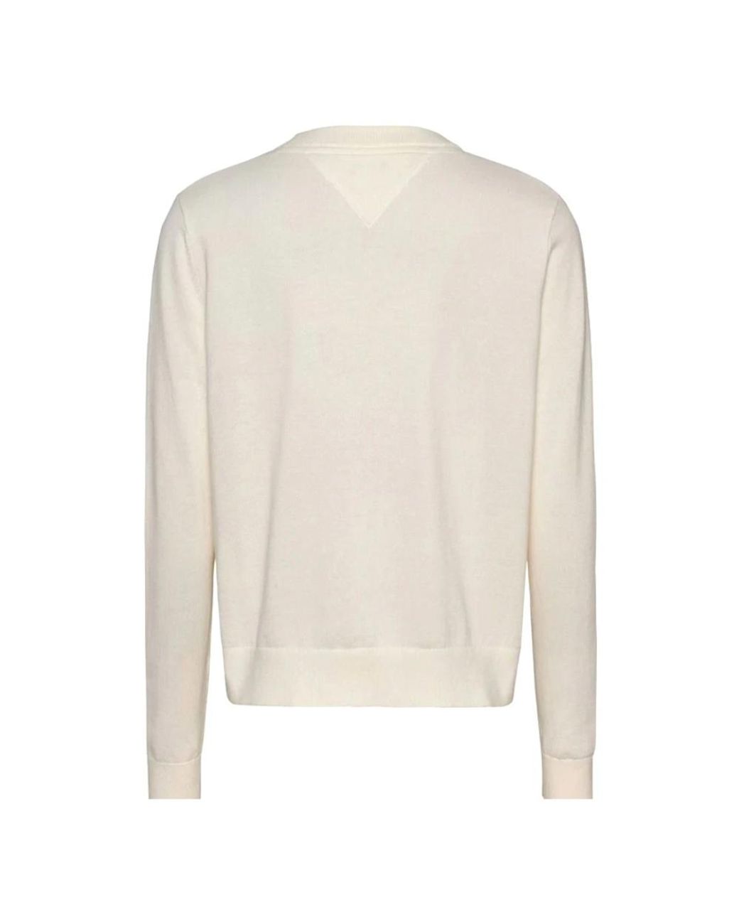 Tommy Hilfiger White V-Neck Knitwear