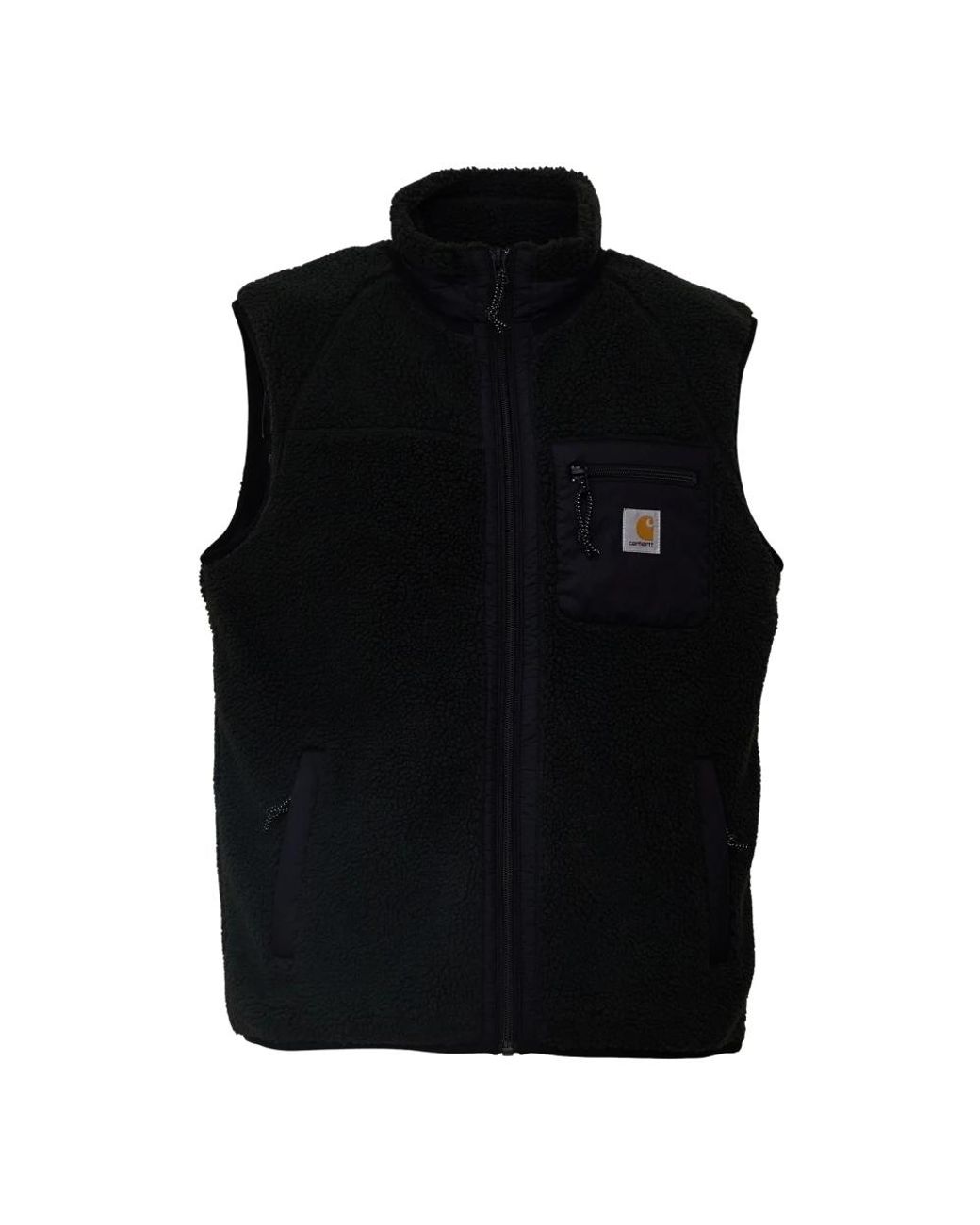 Carhartt Black Prentis Textured Stand-Up Collar Vest for men