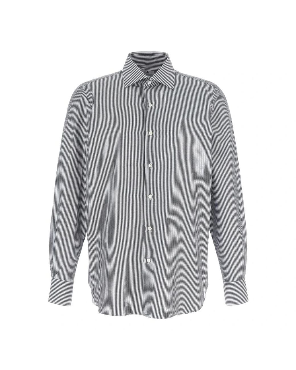Finamore 1925 Gray Formal Shirts for men