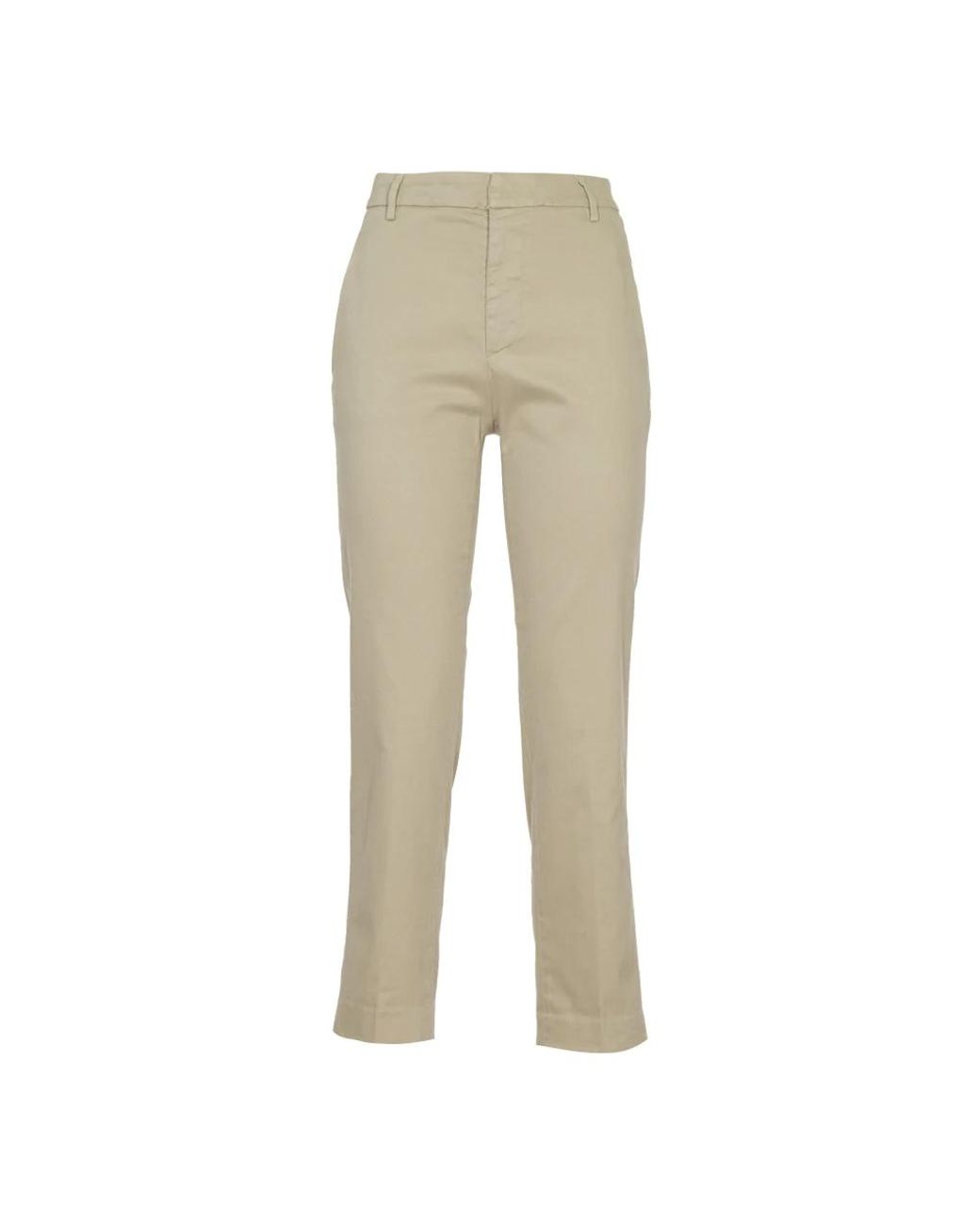 Dondup Broeken ,Katoen Nima Zip Cropped Broek in het Natural