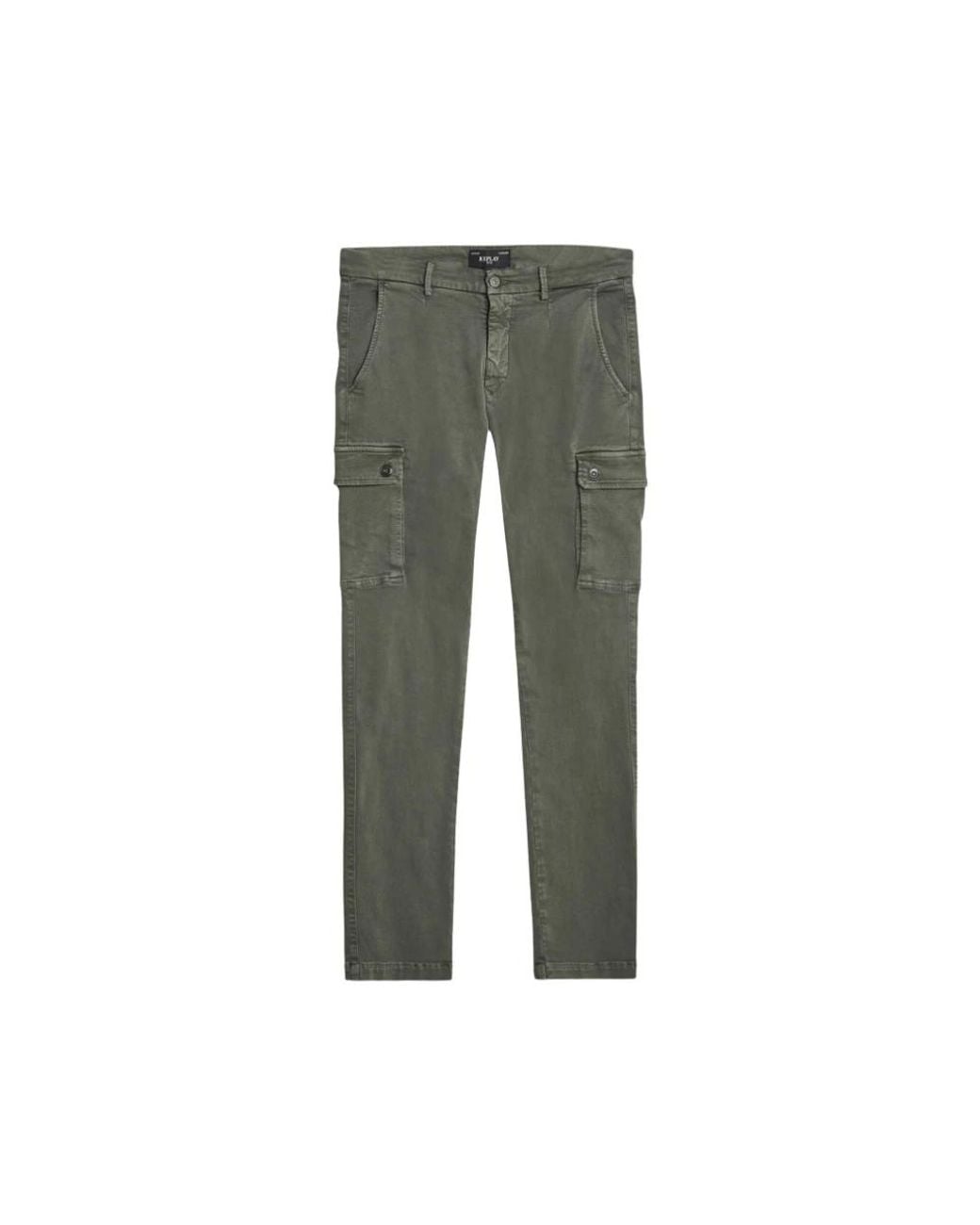 Replay Green Slim-Fit Trousers for men