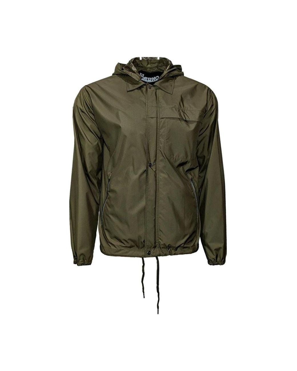 Herno Green Rain Jackets for men