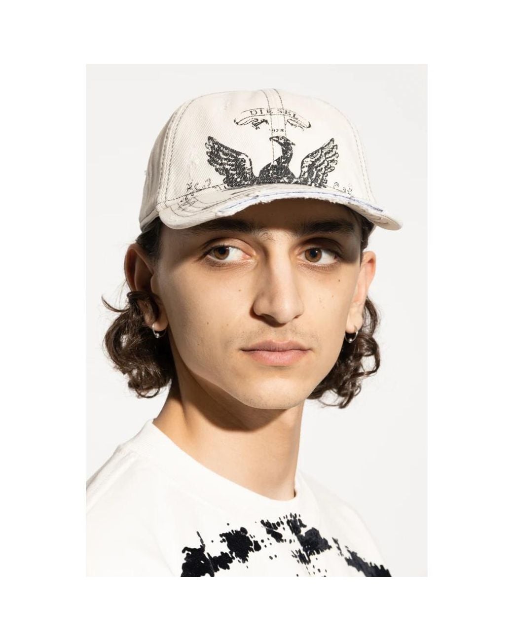 DIESEL White Caps for men