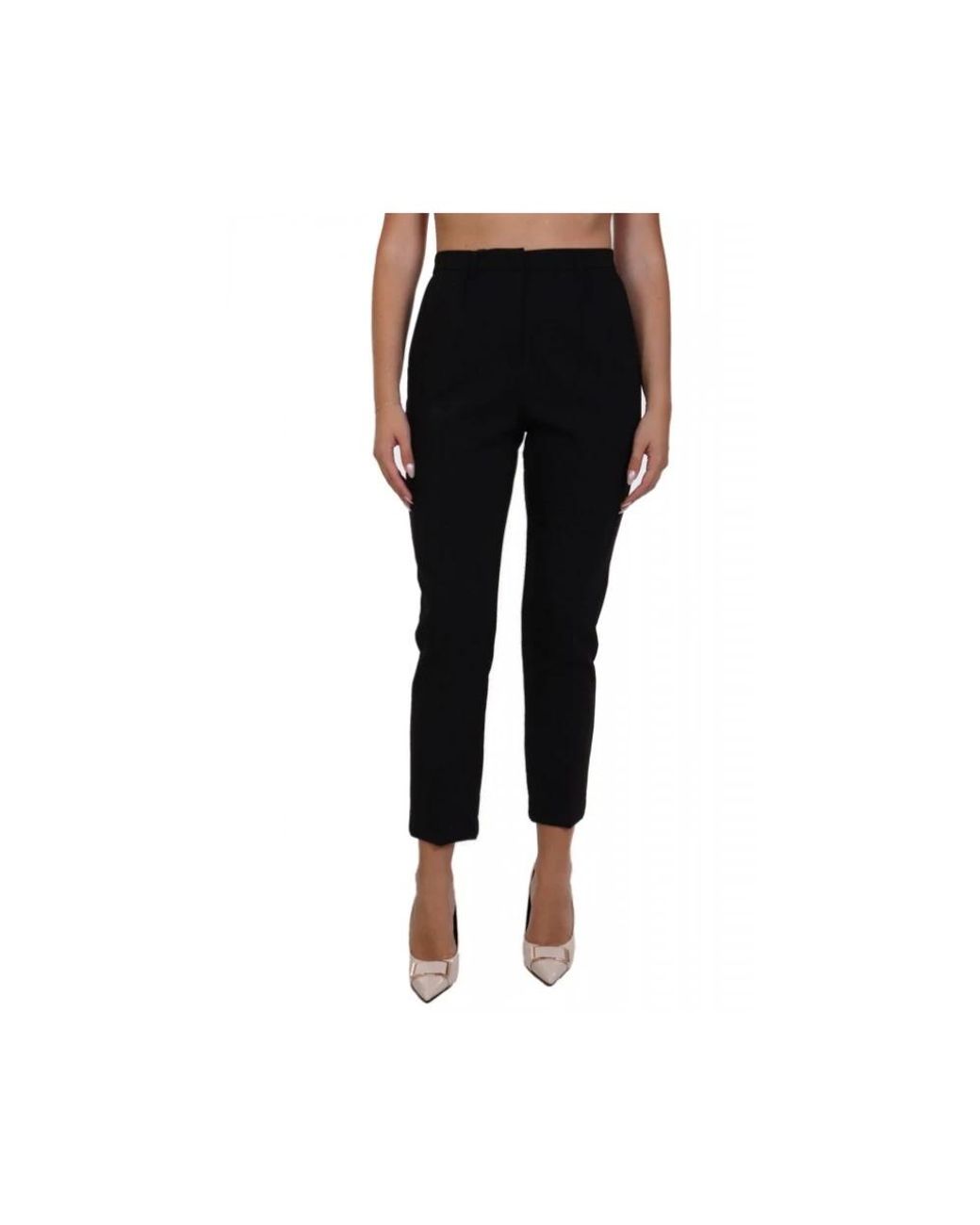 Patrizia Pepe Black Cropped Trousers